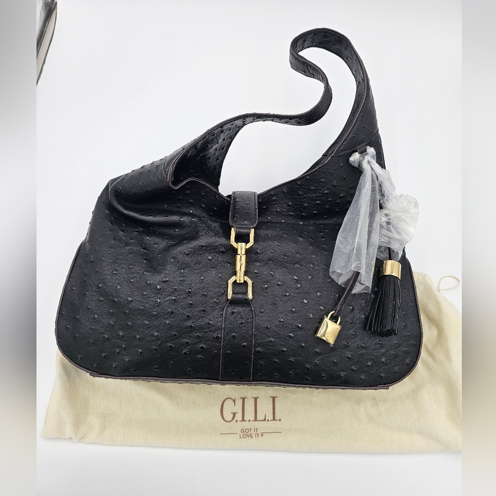 G.I.L.I. Black Leather Women's Bag